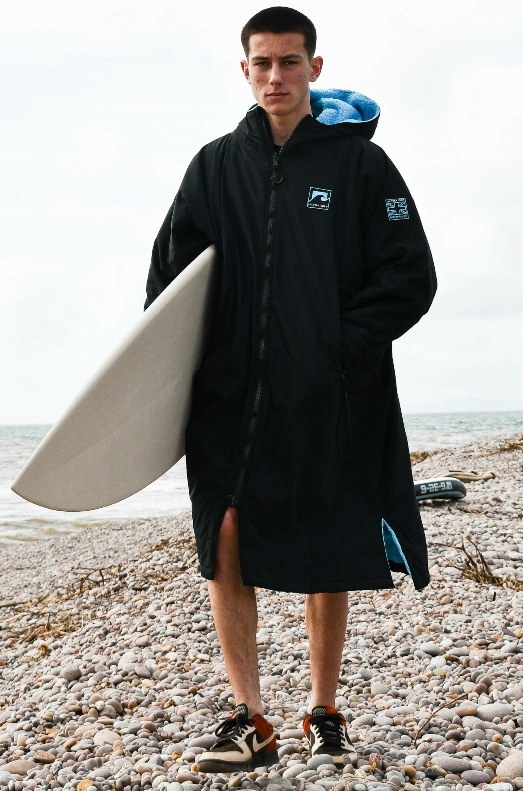 Ultra Dry waterproof changing robe with soft Sherpa Fleece Lining