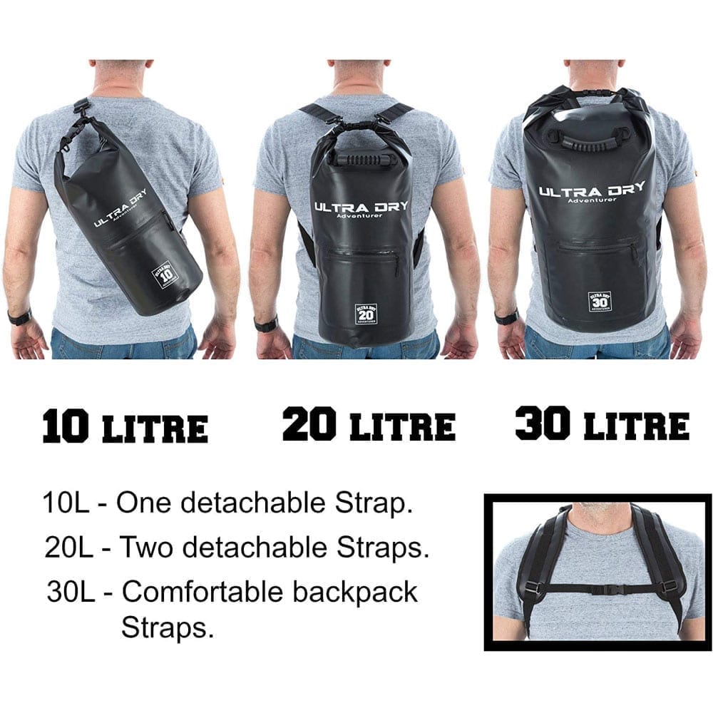 Dry bag rucksack Premium 10 20 30 litre 2 pack Ultra Dry Bags